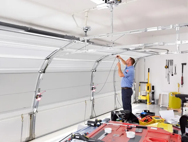 Garage door cable repair service by Grove City Garage Door Repair in Grove City