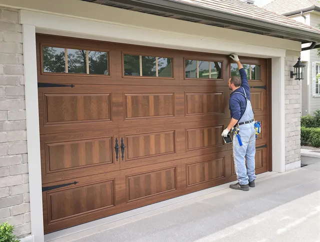 Custom garage door showcase by Grove City Garage Door Repair in Grove City