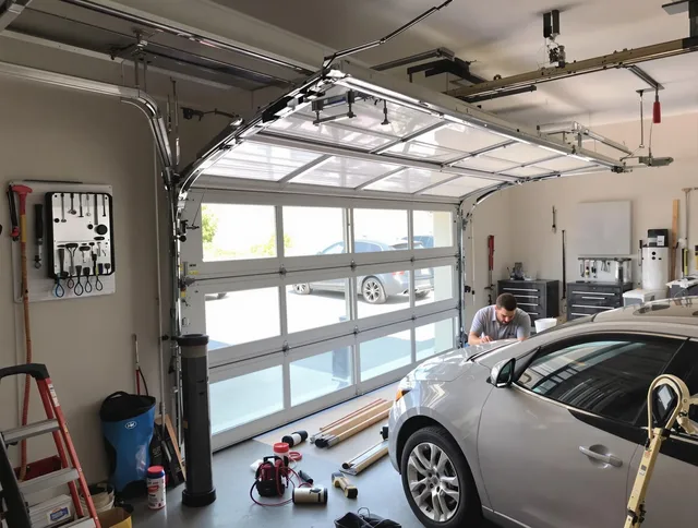 Garage door noise reduction service by Grove City Garage Door Repair in Grove City